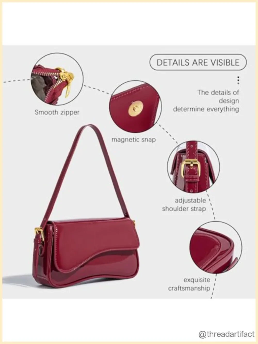Trendy Y2K Hobo Bag with Cherry Pendant, Crossbody Shoulder Bag